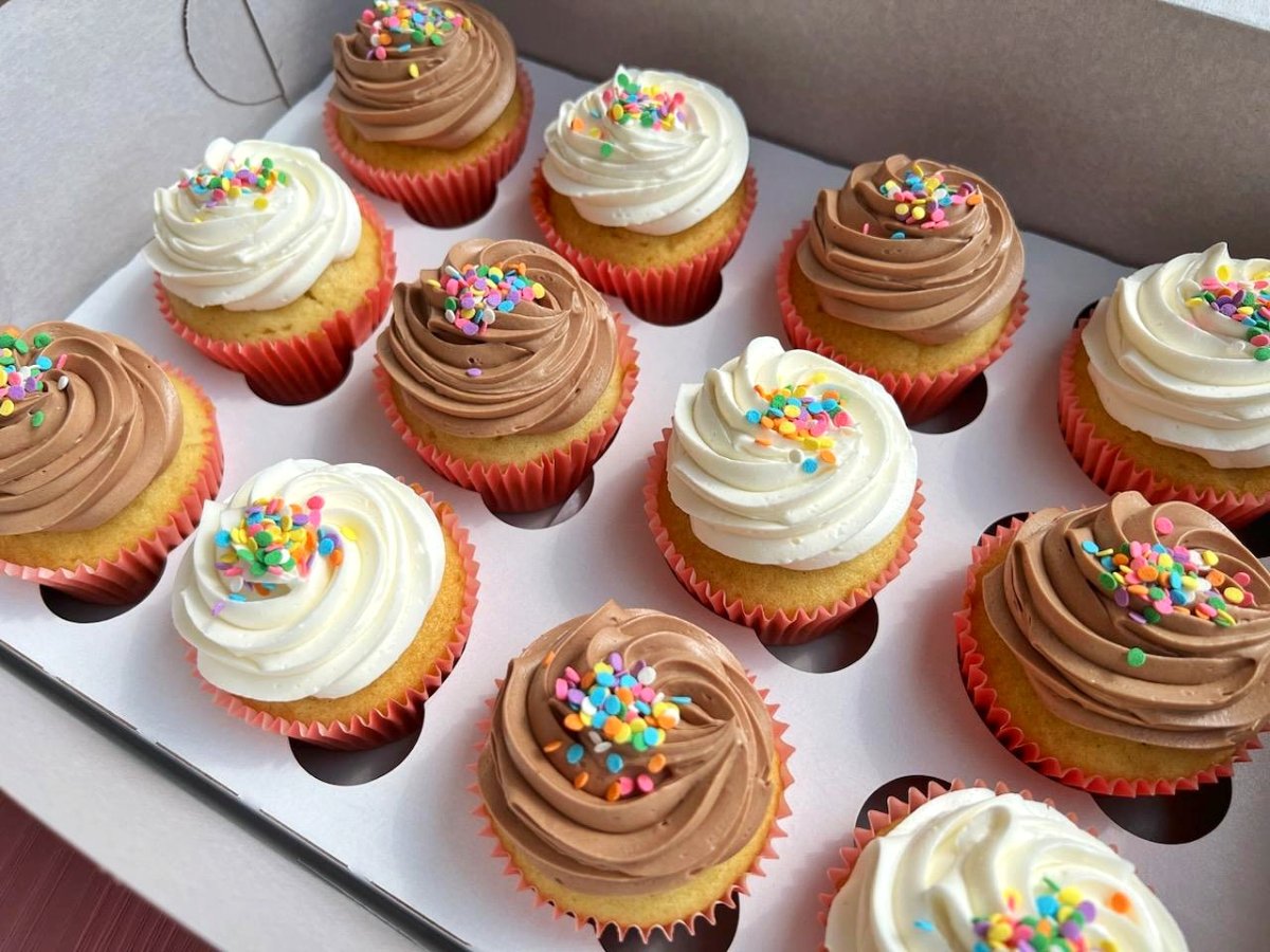 vanilla and milk chocolate confetti sprinkles