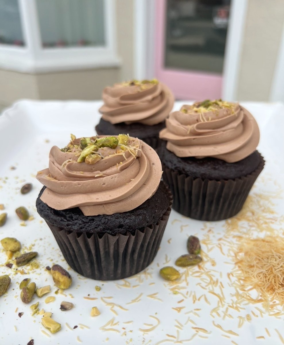 Dubai chocolate cupcakes